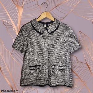 Anthropologie tweed blouse